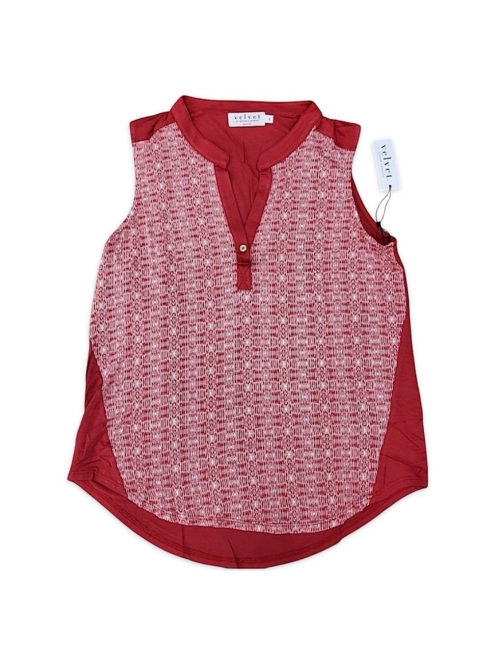 NWT Velvet by Graham & Spencer Suri Blouse in Red